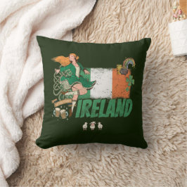 Cojín Decorativo Bandera de cosecha de Irlanda San Patricio
