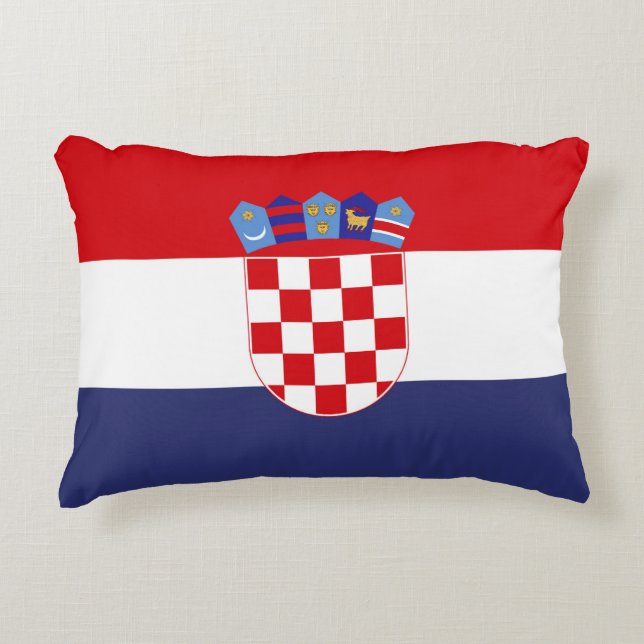 Cojín Decorativo Bandera de Croacia (Anverso)
