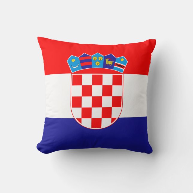 Cojín Decorativo Bandera de Croacia (Anverso)