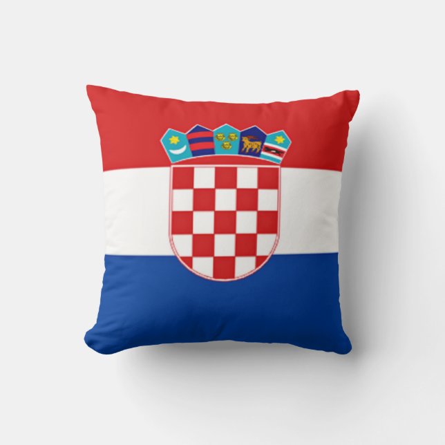Cojín Decorativo Bandera de Croacia (Anverso)