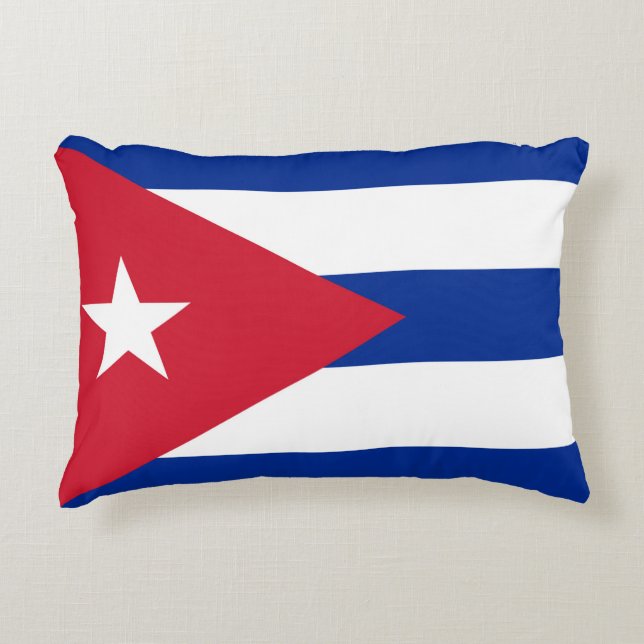 Cojín Decorativo Bandera de Cuba (Anverso)