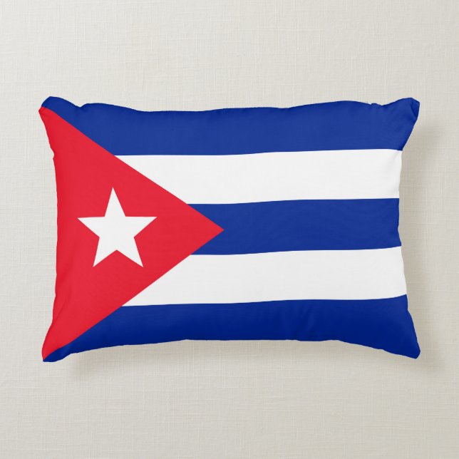Cojín Decorativo Bandera de Cuba (Anverso)