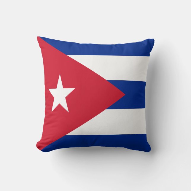 Cojín Decorativo Bandera de Cuba (Anverso)