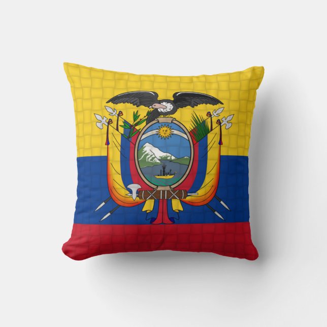 Cojín Decorativo Bandera de Ecuador (Anverso)