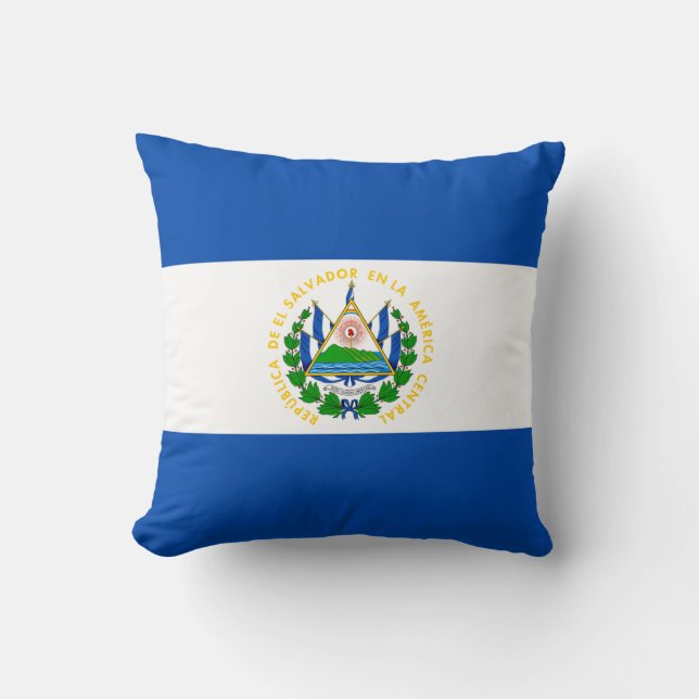 Cojín Decorativo Bandera de El Salvador (Anverso)