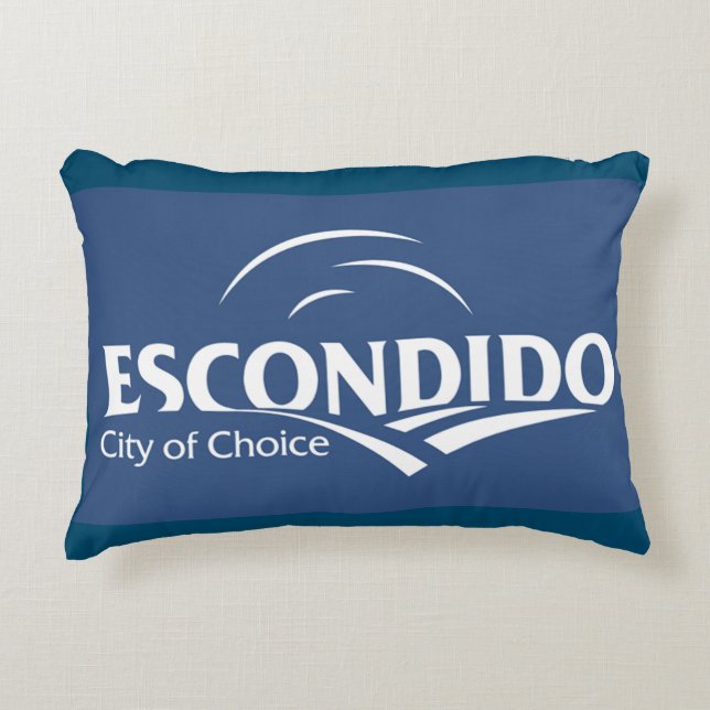 Cojín Decorativo Bandera de Escondido (Anverso)