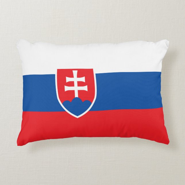 Cojín Decorativo Bandera de Eslovaquia (Anverso)