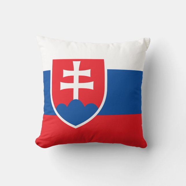 Cojín Decorativo Bandera de Eslovaquia (Anverso)