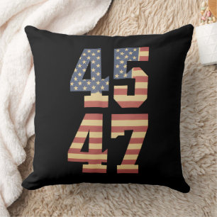 Cojín Decorativo Bandera de Estados Unidos de la época de Trump 45 