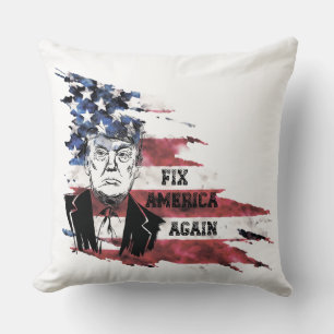 Cojín Decorativo Bandera de Estados Unidos. Donald Trump.