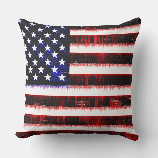 Cojín Decorativo Bandera de Estados Unidos - Estados Unidos, lloviz (Anverso)
