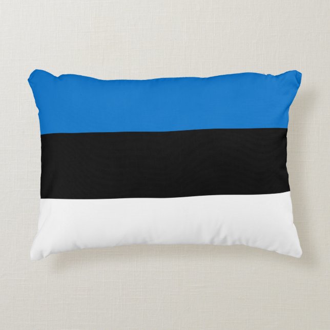 Cojín Decorativo Bandera de Estonia (Anverso)