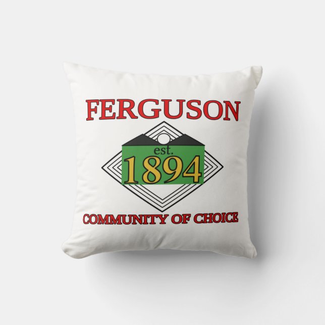 Cojín Decorativo Bandera de Ferguson, Misuri (Anverso)