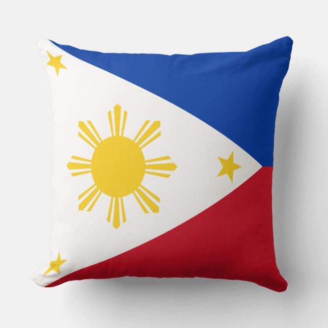 Cojín Decorativo Bandera de Filipinas (Anverso)
