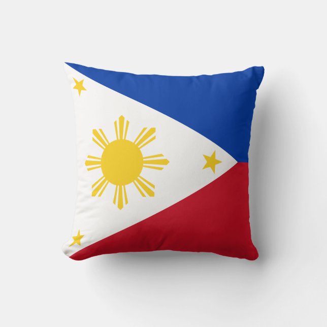 Cojín Decorativo Bandera de Filipinas (Anverso)
