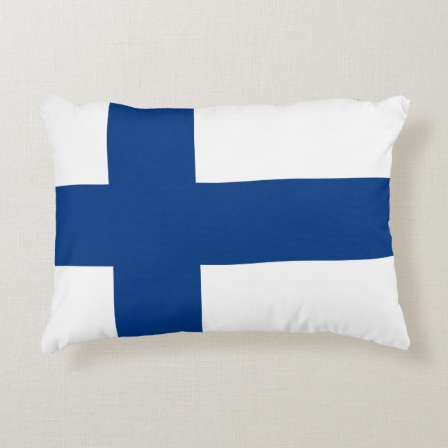 Cojín Decorativo Bandera de Finlandia (Anverso)