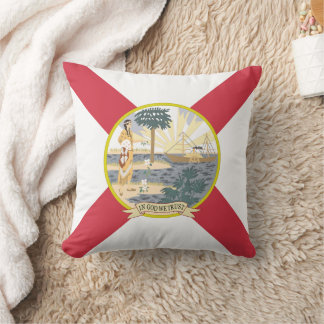 Cojín Decorativo Bandera de Florida: El estado del sol de los marfi