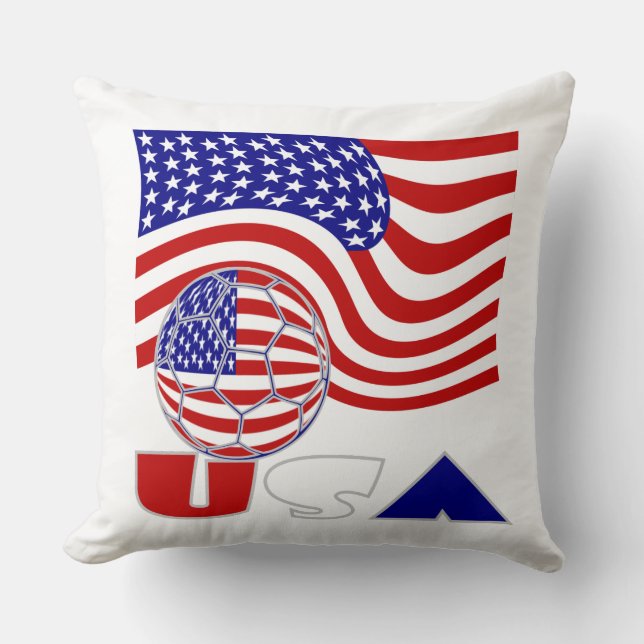 Cojín Decorativo Bandera de fútbol de Estados Unidos