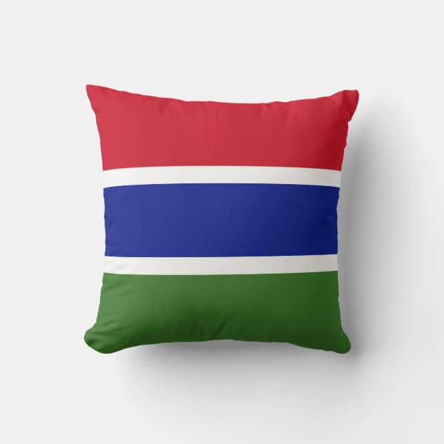 Cojín Decorativo Bandera de Gambia (Anverso)