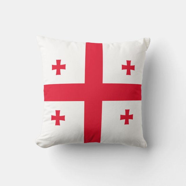 Cojín Decorativo Bandera de Georgia (Anverso)