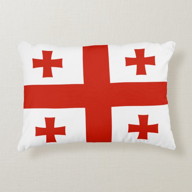 Cojín Decorativo Bandera de Georgia (Anverso)