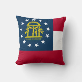 Cojín Decorativo Bandera de Georgia (Estado de los Estados Unidos)