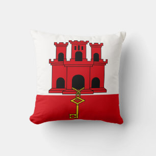 Cojín Decorativo Bandera de Gibraltar