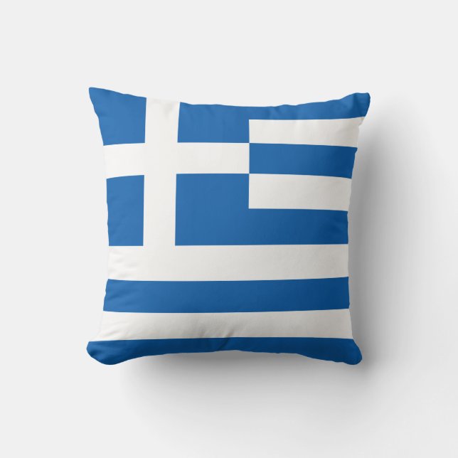 Cojín Decorativo Bandera de Grecia (Anverso)