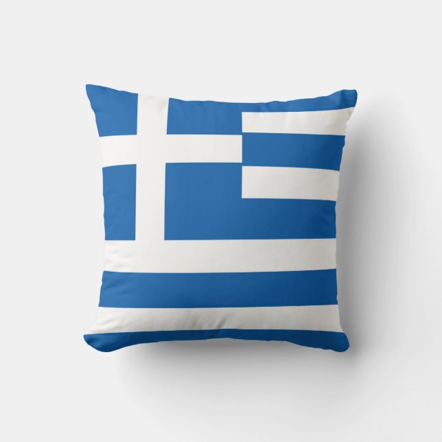 Cojín Decorativo Bandera de Grecia (Anverso)