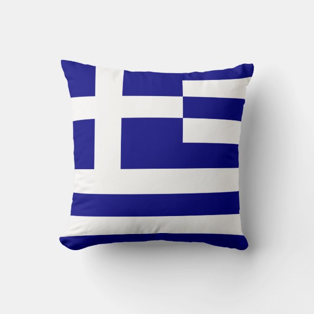 Cojín Decorativo bandera de Grecia (Anverso)