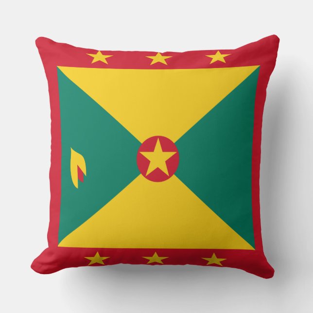Cojín Decorativo Bandera de Grenada (Anverso)