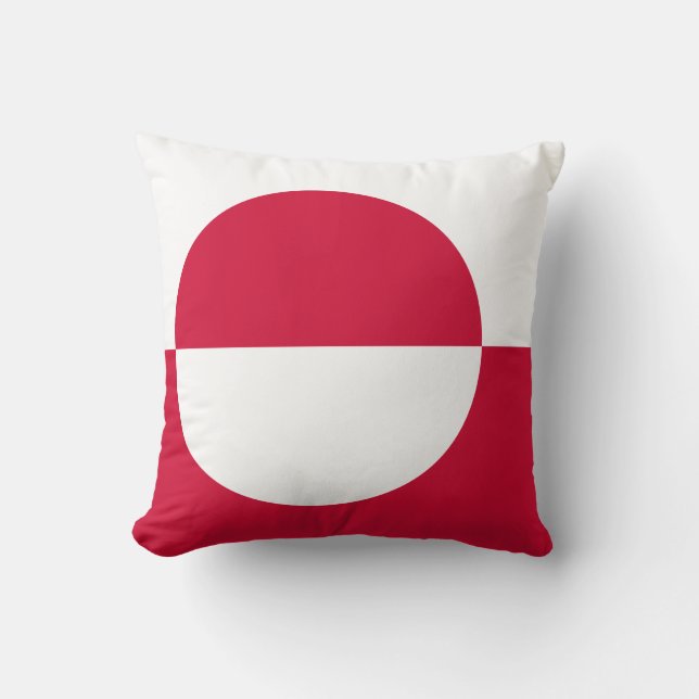 Cojín Decorativo Bandera de Groenlandia (Anverso)