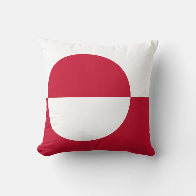 Cojín Decorativo Bandera de Groenlandia Americana MoJo Pillow (Anverso)