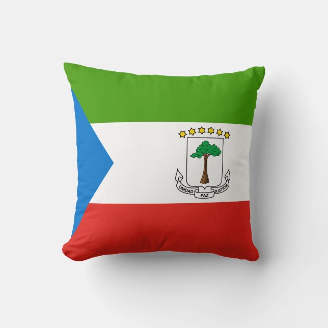 Cojín Decorativo Bandera de Guinea Ecuatorial (Anverso)
