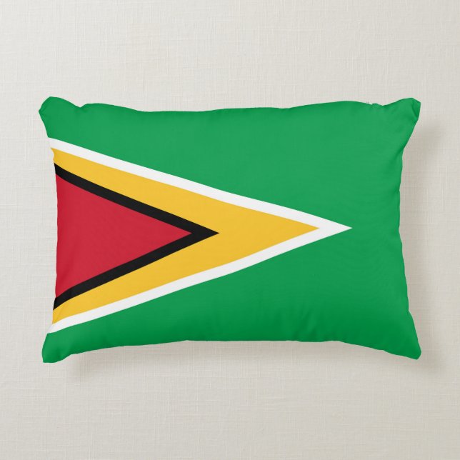 Cojín Decorativo bandera de Guyana (Anverso)