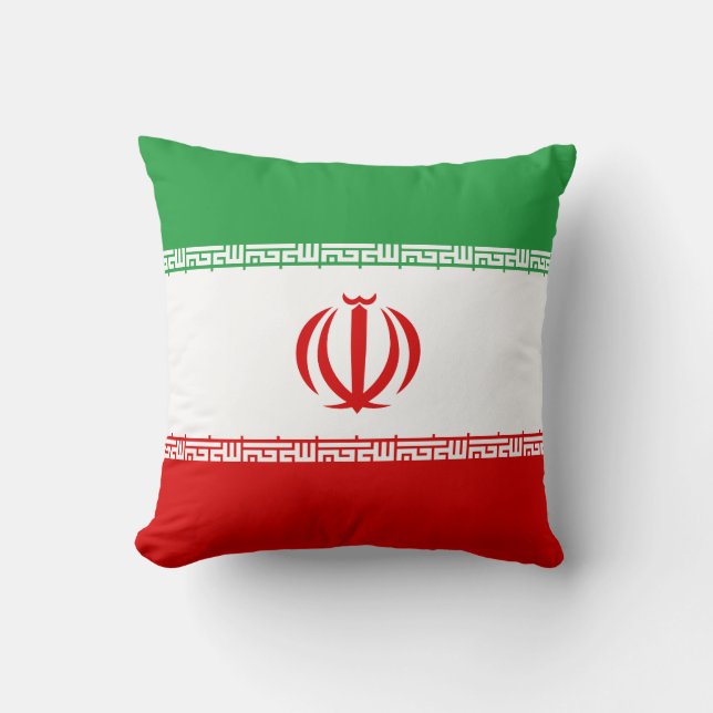 Cojín Decorativo Bandera de Irán (Anverso)