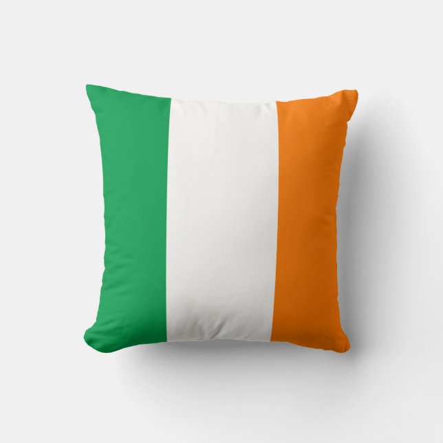 Cojín Decorativo Bandera de Irlanda (irlandesa) (Anverso)