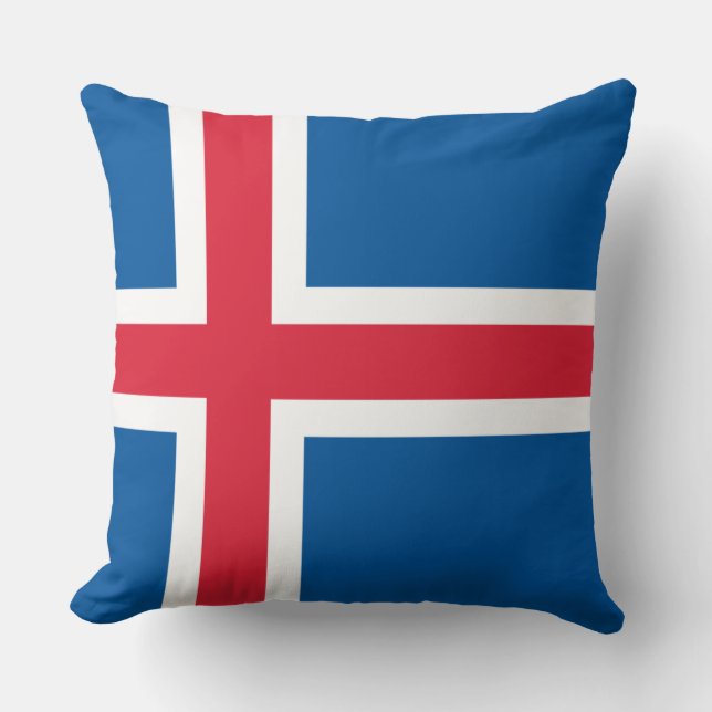 Cojín Decorativo Bandera de Islandia (Anverso)
