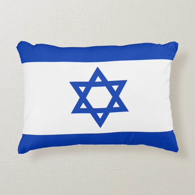 Cojín Decorativo Bandera de Israel (Anverso)