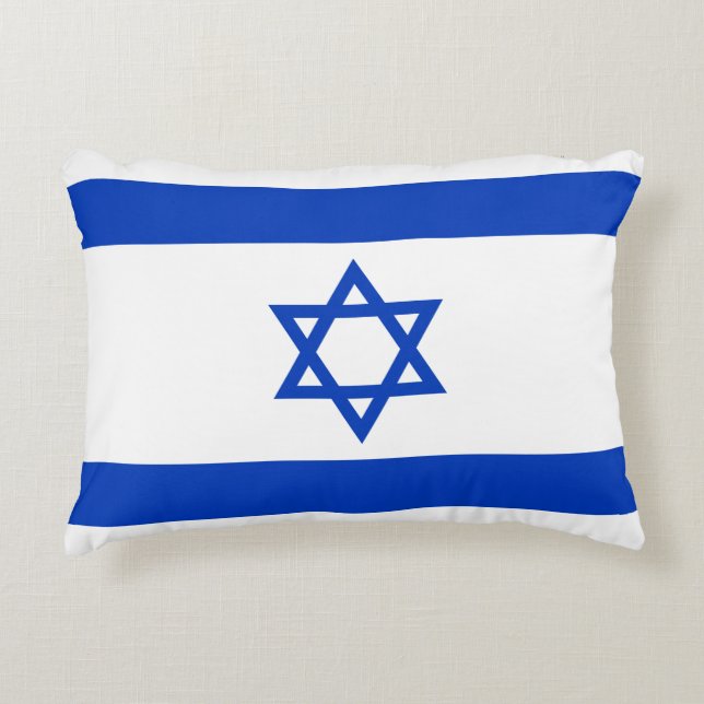 Cojín Decorativo Bandera de Israel (Anverso)