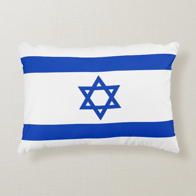 Cojín Decorativo Bandera de Israel (Anverso)