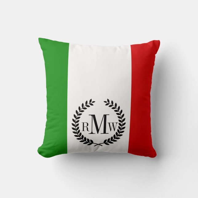 Cojín Decorativo Bandera de Italia (Anverso)