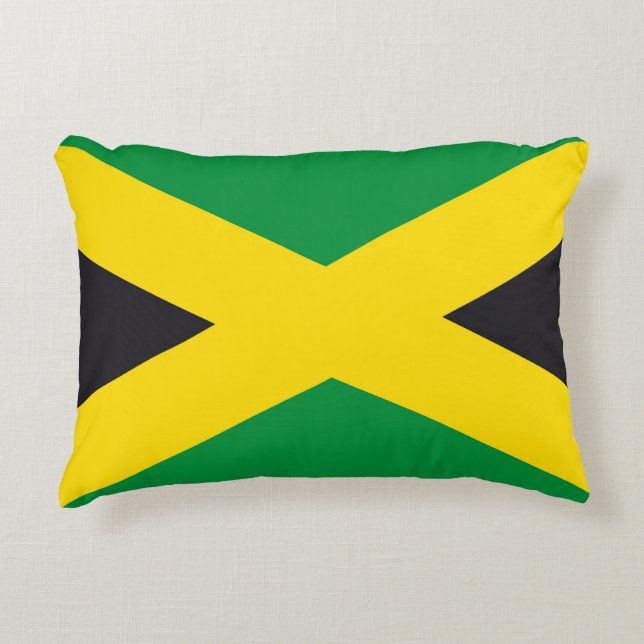 Cojín Decorativo Bandera de Jamaica (Anverso)