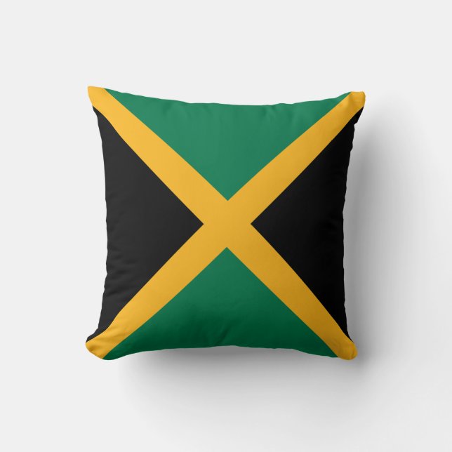 Cojín Decorativo Bandera de Jamaica (Anverso)