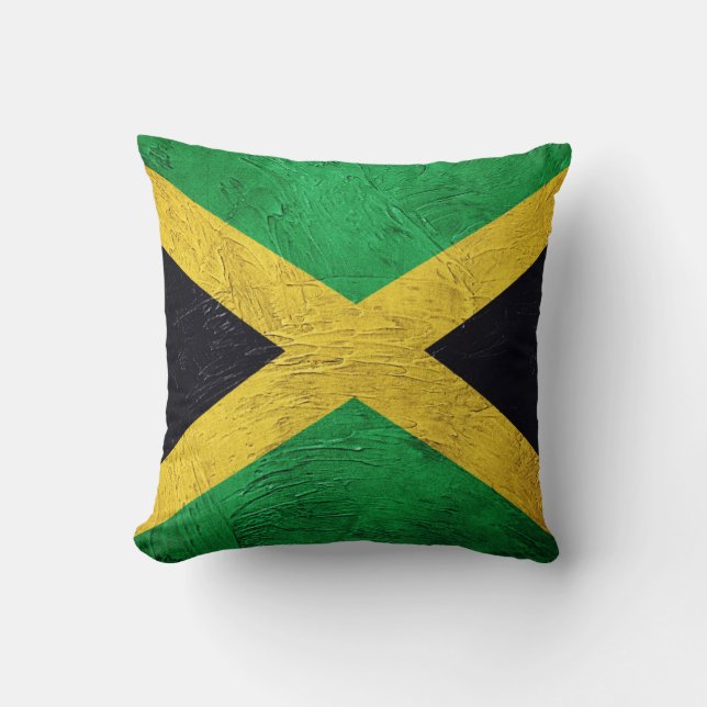 Cojín Decorativo Bandera de Jamaica (Anverso)