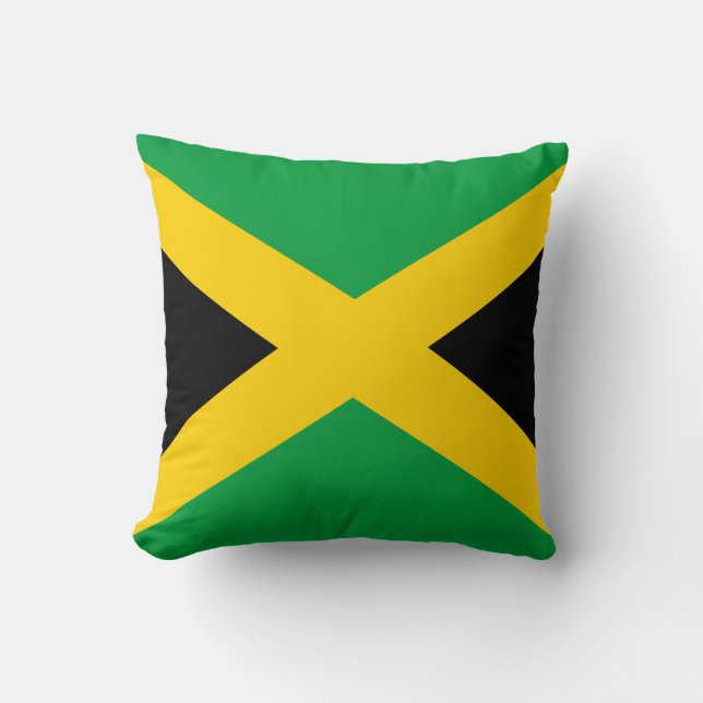 Cojín Decorativo Bandera de Jamaica (Anverso)
