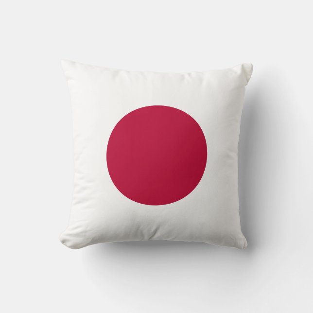 Cojín Decorativo Bandera de Japón (japonesa) (Anverso)