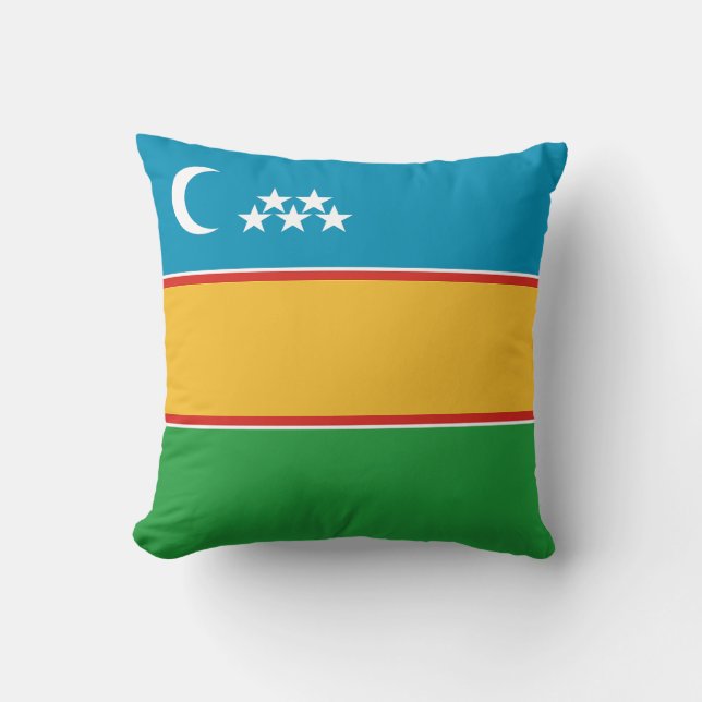 Cojín Decorativo Bandera de Karakalpakstan (Anverso)