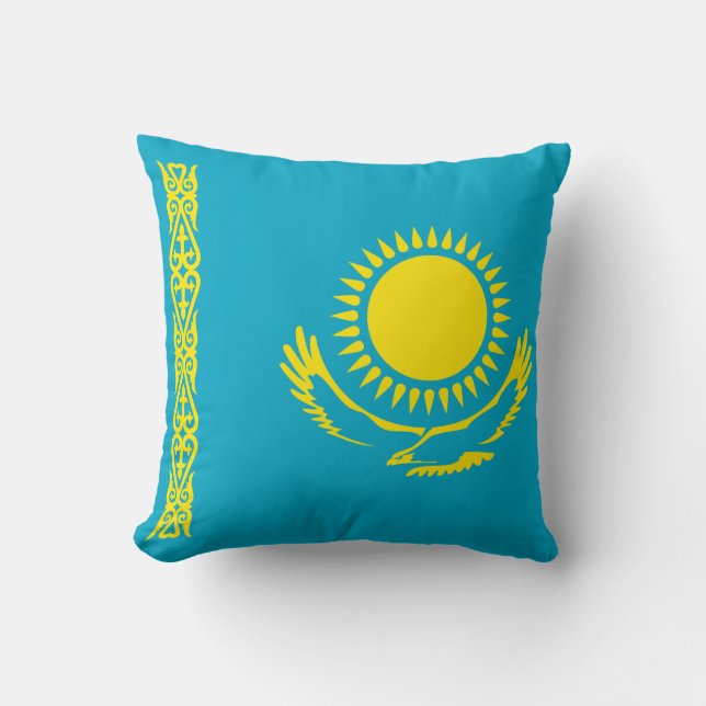 Cojín Decorativo Bandera de Kazajistán (Anverso)