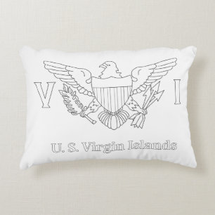 Cojín Decorativo Bandera de la Isla Virgen de Estados Unidos Adulto
